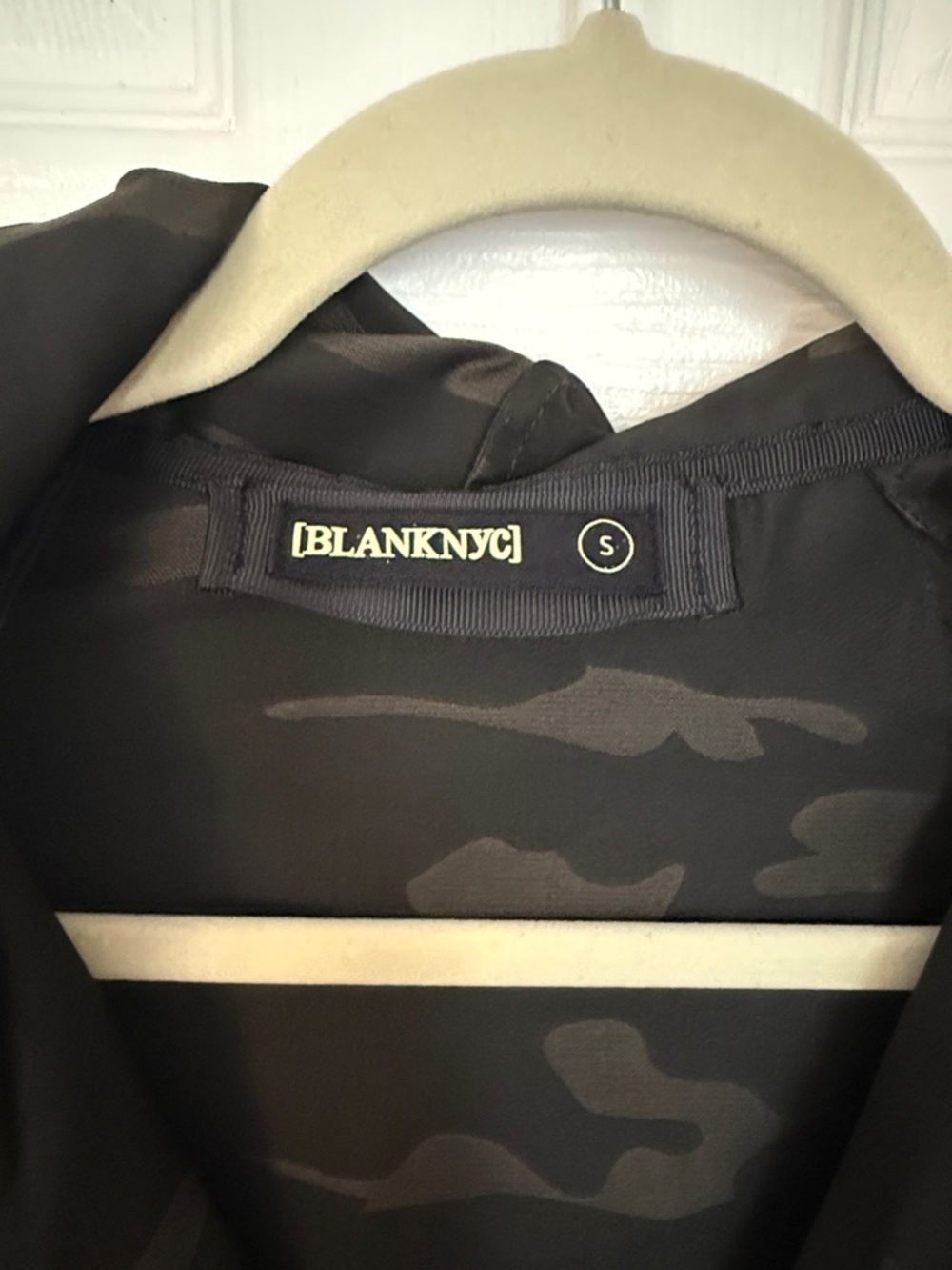 BlankNYC Camo Zip-Up Hooded Jacket - Dark Green - Picture 2 of 4